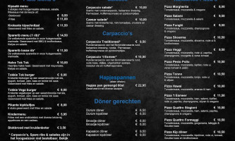 Cafetaria 't Esmeer menu