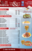 Lunchroom Bosporus menu