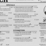 Bistro De Smoef Sluis Carte