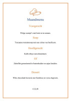 De Oude School menu