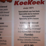 Taverne Koekoek Carte