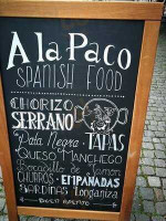 A La Paco menu