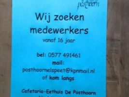 Cafetaria De Posthoorn-elspeet menu