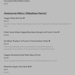 Lemonade Speisekarte