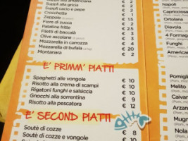 Trattoria Le Pinocchio menu