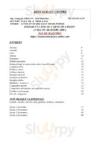 De Schone Van Boskoop menu