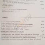 Bistro Chapoo Speisekarte