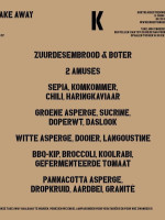 Kruidtuin menu