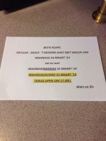 Frituur-snack't Moorke menu