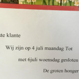 De Groten Honger Carta
